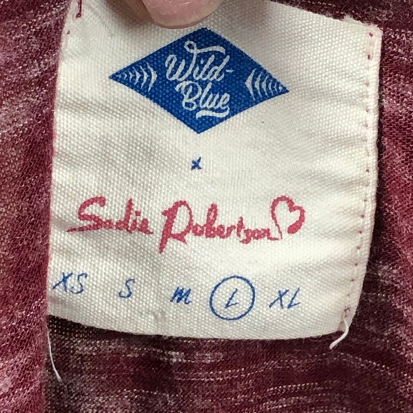 WILD BLUE SADIE ROBERTSON KNIT CROP TOP - Picture 5 of 5